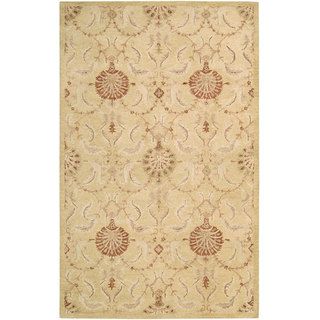 Nourison Hand Tufted Beaufort Gold Wool Rug (5'6 x 7'4) Nourison 5x8   6x9 Rugs