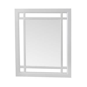 Elegant Home Fashions Albion 24 in. x 20 in. Framed Wall Mirror in White HD17497