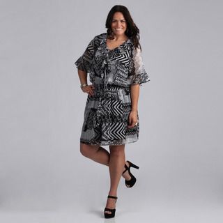 Madison Paige Women's Plus Size Modern Geometric Dress Madison Paige Dresses