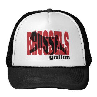 Brussels Griffon silhouette Mesh Hats