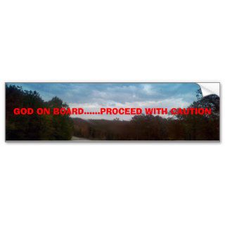 GOD ON BOARD Inspirational Christian Quotes Bumper Sticker