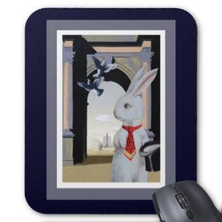 White Rabbit in Paris Mouse Pad