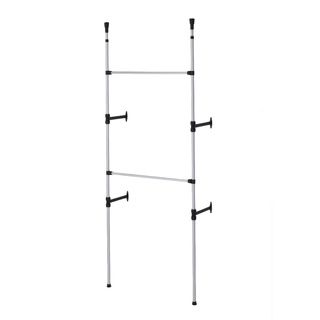 Modern 2 Tier Telescoping Clothes Rack Other Storage