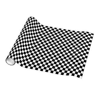 Black and White Check pattern Gift Wrap