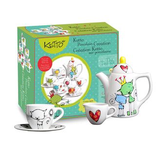 Ketto Paint it yourself Tea Set Cat Theme Ketto Kids' Painting
