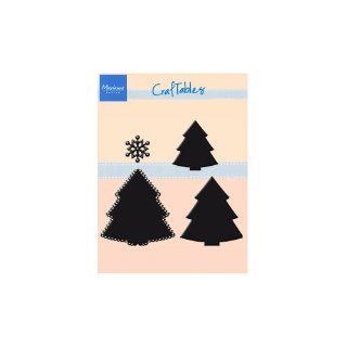 Marianne Design Craftable Dies   Craftable Die 3 Christmas Trees & Snowflake 