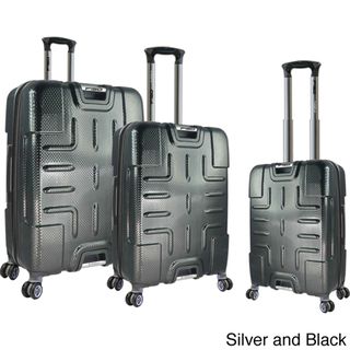 Traveler's Club Ford F 150 Series 3 piece Textured Polycarbonate Spinner Luggage Set Traveler's Club Luggage Three piece Sets