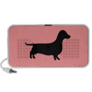 Dachshund Silhouette Pattern on any color  Speakers