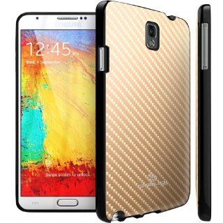 Caseology Samsung Galaxy Note 3 [Carbon Fiber Hybrid]   Premium Twill Weave Fabric Shock Absorbent TPU Bumper Case with Sim Card Accessibility (Gold) [Made in Korea] (for Verizon, AT&T Sprint, T mobile, Unlocked) Cell Phones & Accessories