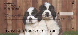 Saint Bernard Puppies Personal Checks  Check Writers 