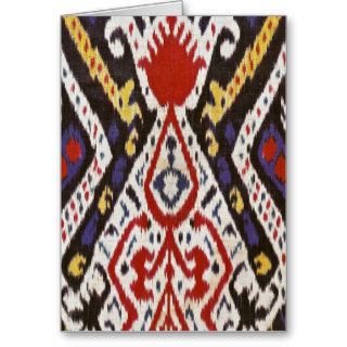 Ikat Batik Tribal Ethnic Exotic Western Indonesian Cards