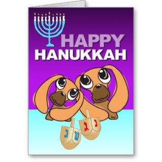 Happy Hanukkah Card Puppy Plays Dreidel 3