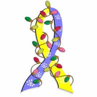 Down Syndrome Christmas Lights Ribbon Photo Sculptures