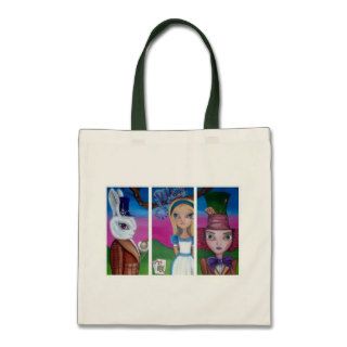 Alice in Wonderland Triptych Tote Bag