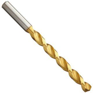 Precision Twist QC21G High Speed Steel Jobber Drill Bit, TiN Coated, Round Shank, Parabolic Flute, 135 Degree Point Angle, #16 (Pack of 12)