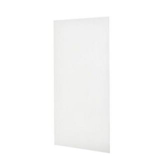 Swanstone 48 in. x 96 in. Solid Surface One Piece Easy Up Adhesive Shower Wall in White SS 4896 1 010