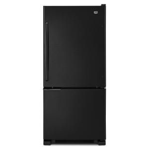 Maytag 30 in. W 18.5 cu. ft. Bottom Freezer Refrigerator in Black MBF1953YEB