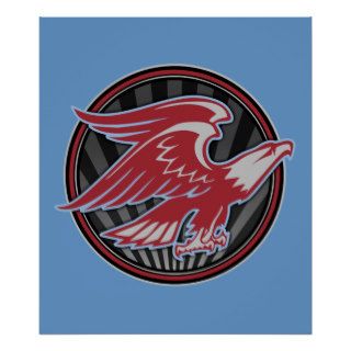 Flying Eagle Emblem Print