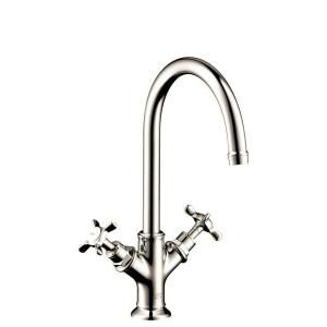 Hansgrohe Axor Montreux Single Hole 2 Handle Bathroom Faucet in Polished Nickel 16502831