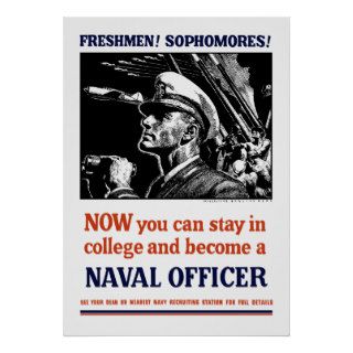 Become A Naval Officer Poster