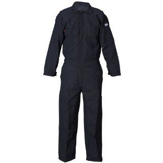 Lakeland 4.5 oz Flame Resistant Nomex Coverall, Open Cuff, 42" Chest, Navy Blue (Case of 10) Protective Work And Lab Coveralls