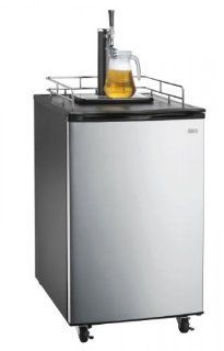Stainless Steel Kegerator Beer Dispenser Refrigerator (Black / Stainless Steel) (33.2"H x 21.3"W x 26.6"D) Appliances