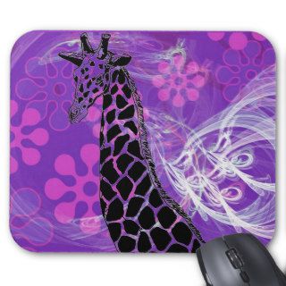 Purple Flowered Giraffe II ~ Mousepad