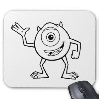 Monsters, Inc.'s Mike (black and white) Disney Mousepads