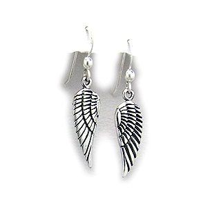 Sterling Silver Angel Wing Earrings Jewelry