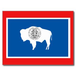 Wyoming State Flag Postcards
