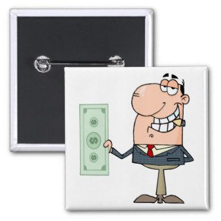 funny money hungry rich businessman cartoon button