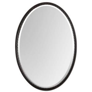 Global Direct 32 in. x 22 in. Oil Rubbed Bronze Oval Framed Mirror 01116