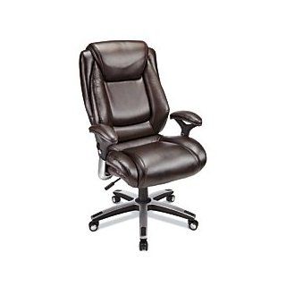 Style@Work By Thomasville(R) Endsleigh Executive Big Tall Bonded Leather Chair, Chrome/Espresso  