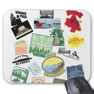 Amazing Travel Collage Mouse Mat