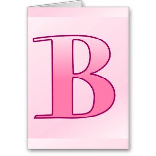 Letter B pink Card