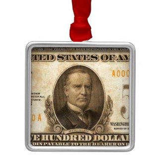 Vintage $500 Gold Certificate Bill Currency Ornament