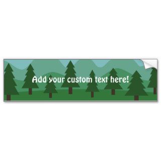 Mountain Forest Bumper Sticker