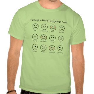 Norwegian Facial Recognition Scale Funny T shirt