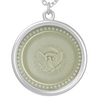 Oval Office Ceiling Presidential USA Seal Custom Necklace