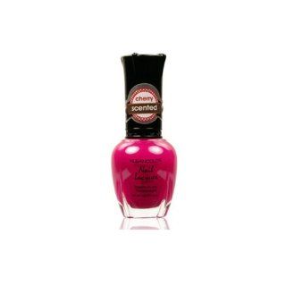 1 KLEANCOLOR #321 CHERRY SCENTED NAIL POLISH LACQUER + FREE EARRING  Beauty