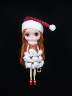 Set of Outfit Handmade Christmas Costume Clothes for Blythe Doll Dress 321 Toys & Games