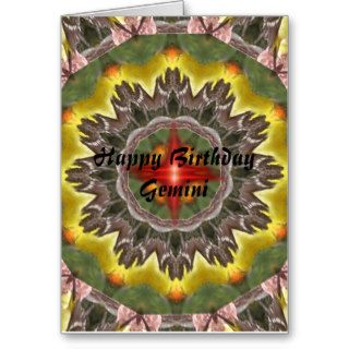 Gemini Mandala, Happy Birthday Gemini Card