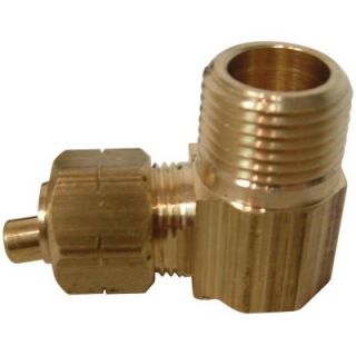 Watts 3/8 in. x 3/8 in. Lead Free Brass 90 Degree Compression x MPT Elbow LF A129