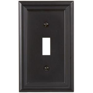 Amerelle Continental 1 Toggle Wall Plate   Oil Rubbed Bronze 94TORB
