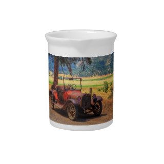 401A 1915 DODGE ON A COUNTRY ROAD BEVERAGE PITCHER