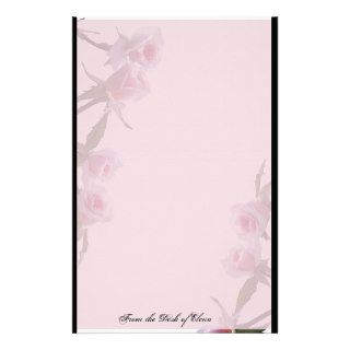 Rosebuds Personalized Letter Stationery