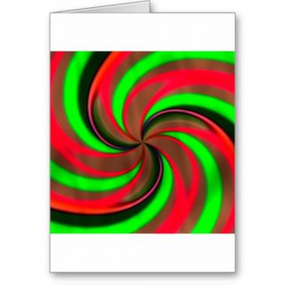 Abstract Colors Trippy Vortex Greeting Cards