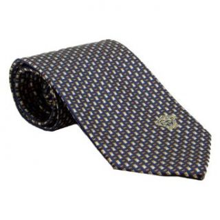 Versace VE BO326 0001 Navy/Yellow Brick Pattern Woven Silk Men's Tie at  Mens Clothing store