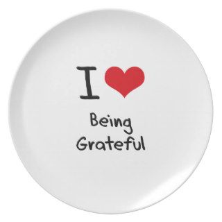 I Love Being Grateful Party Plates