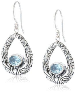 Sterling Silver 7x5mm Oval Swiss Blue Topaz Earrings (1.90 cttw) Jewelry